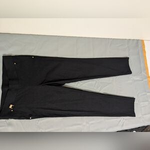 Rafaella Black Textured Comfort Leggings